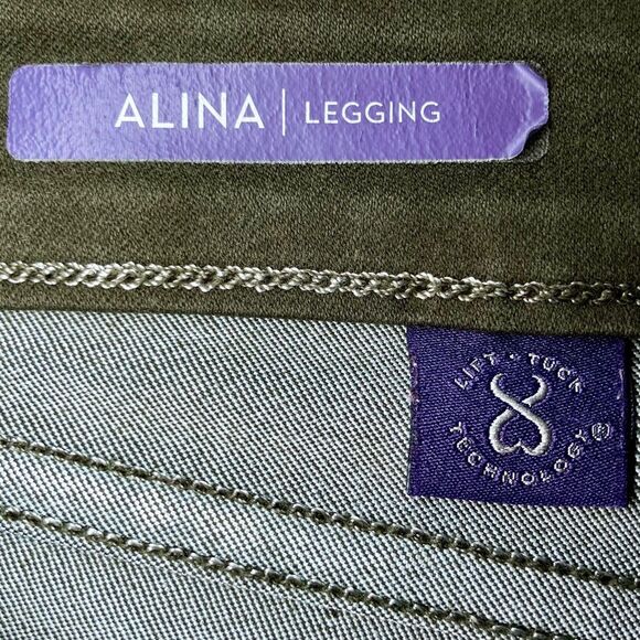 NYDJ Alina Legging Jeans in Olive Green Women’s 12 - Picture 7 of 9